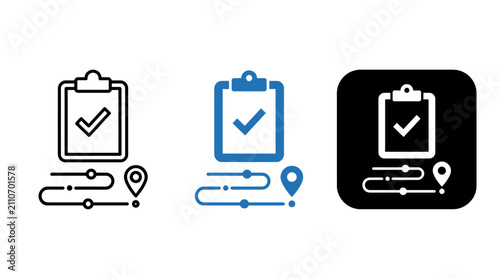 Set of award medal icons featuring outline, filled, and glyph styles, perfect for achievement and recognition design projects