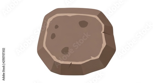 Brown bread slice isolated on white.