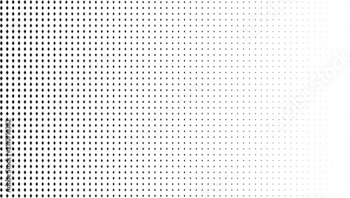 Fotografía Abstract halftone pattern with black diamond shapes on a white background, creat