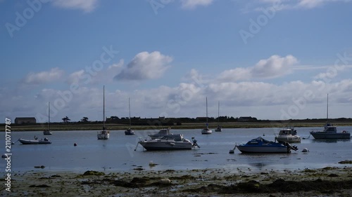 Small marina in Port-Louis, Brittany, France