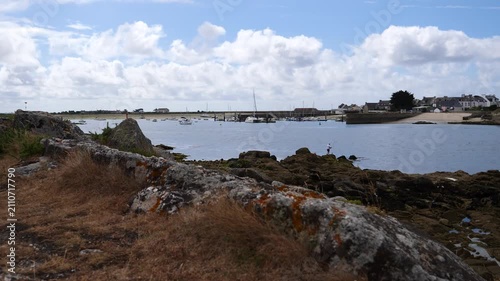 Small marina in Port-Louis, Brittany, France
