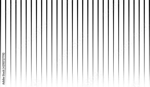 Foto Vertical line pattern with varying thickness on a white background, creating a l