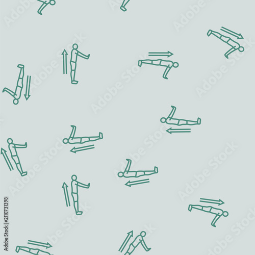 plank arrows indicating core engagement vector line seamless pattern plank arrows indicating core engagement sign illustration