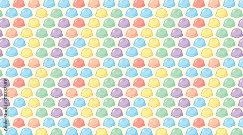 Cuadro en lienzo A vibrant and playful pattern composed of numerous colorful gummy candies arranged in a honeycomb formation