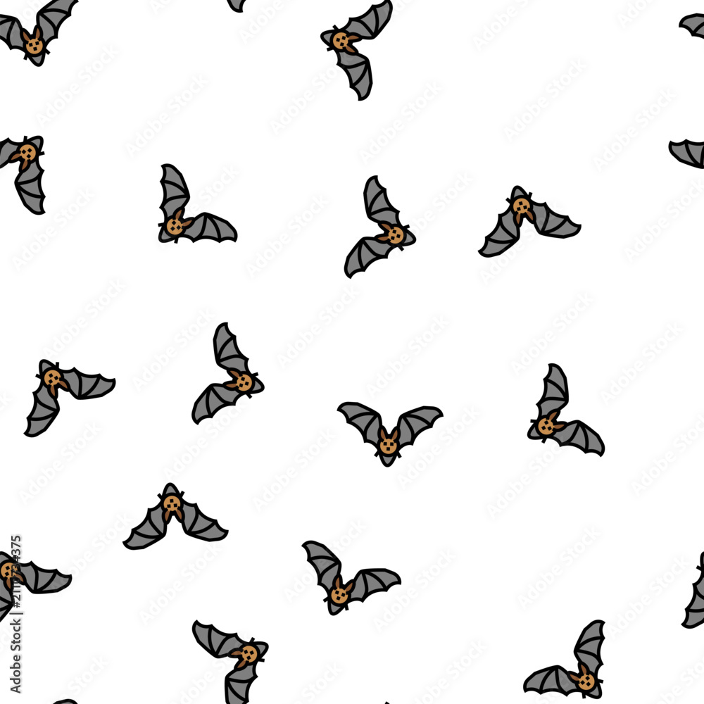 Fototapeta premium bat animal in zoo vector seamless pattern bat animal in zoo sign illustration
