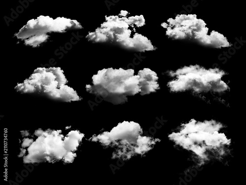 High Resolution Realistic White Cloud Overlay Set Isolated on Transparent Background PNG Collection for Photo Editing, Digital Compositing and Graphic Design