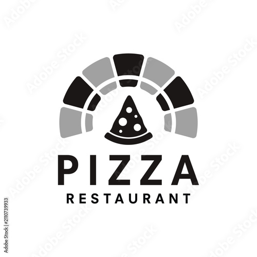 Pizza logo vector template illustration
