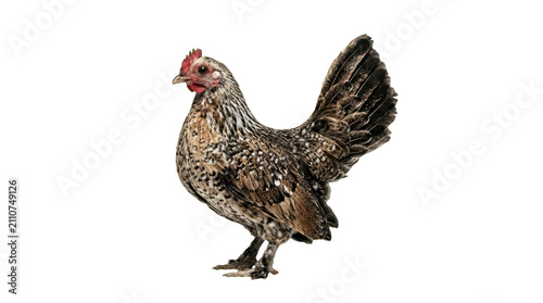 Принти на полотні Full body portrait of a speckled bantam chicken