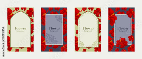 beautiful flower card you can use it in many was as a party card invitation or wedding card or book cover there are many botanical elements in it such as flower leaf bud and stem I drew it myself and 
