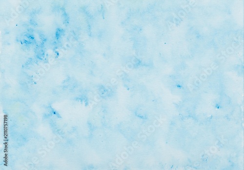 Foil print watercolor with a cloud pattern in light blue