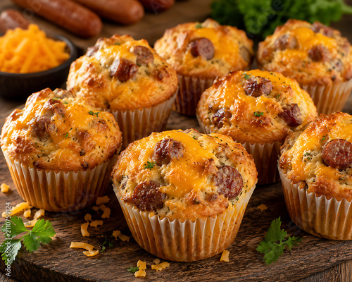 CHEDDAR SAUSAGE MUFFINS