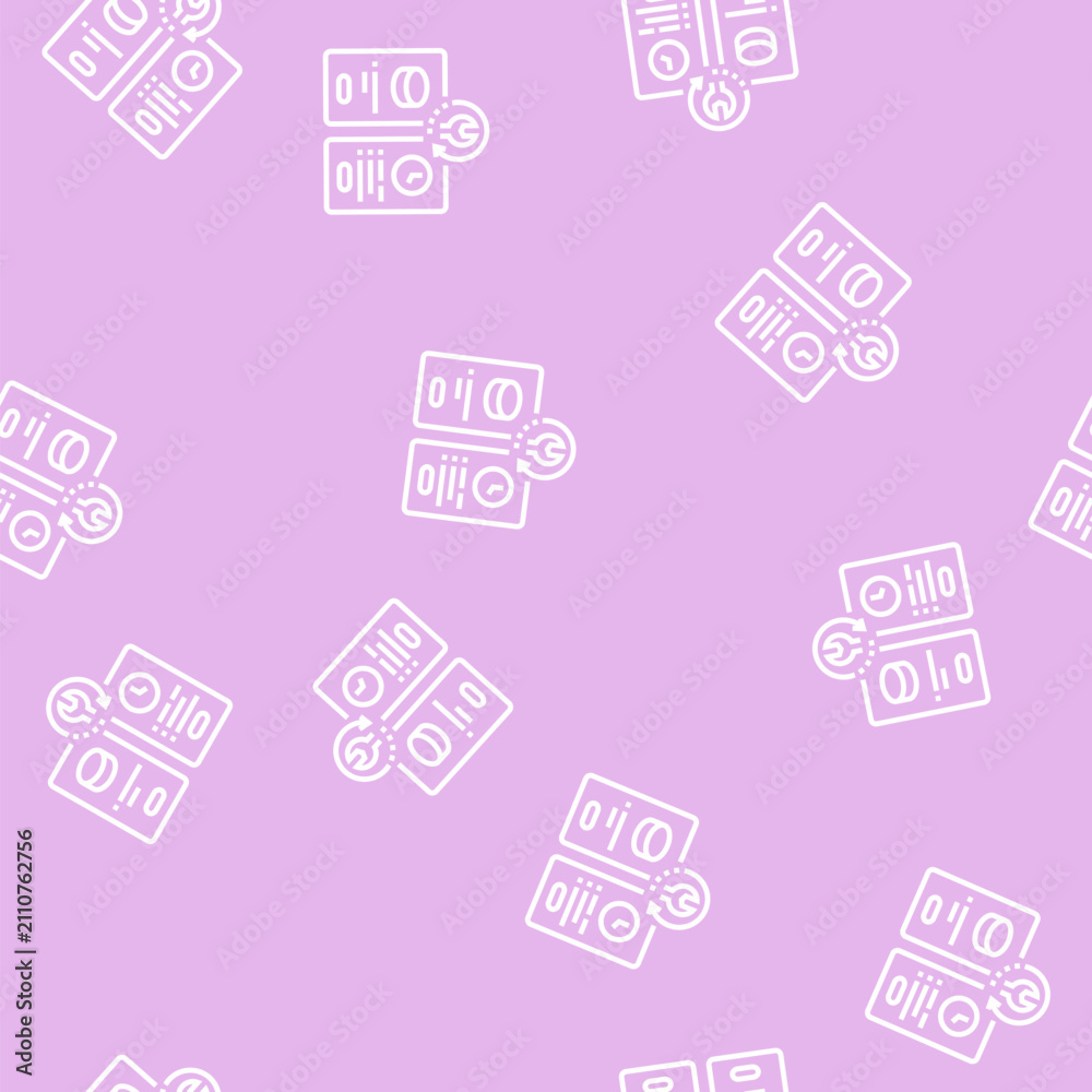 Fototapeta premium service options vector line seamless pattern service options sign illustration