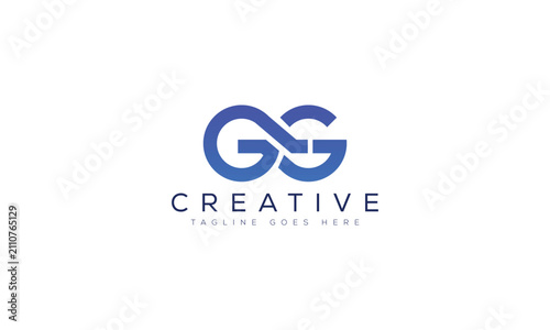Modern letter gg logo design for creative business branding