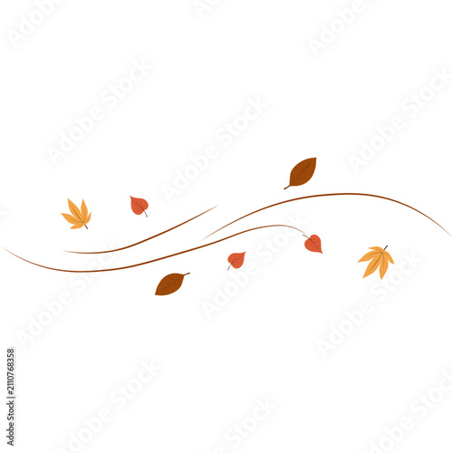 Wind Blowing Autumn Leaf