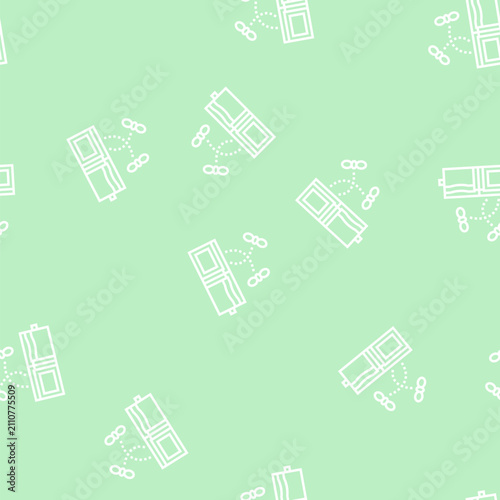 Obraz na płótnie empty wallet vector line seamless pattern empty wallet sign illustration
