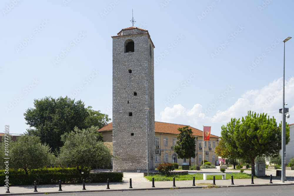 Fototapeta premium Podgorician Clock Tower in Podgorica, Montenegro
