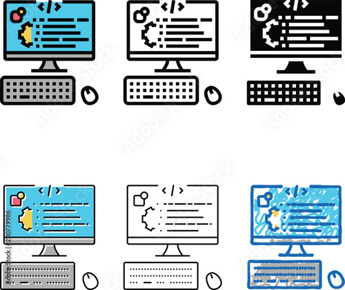 Foto user-written software color icon vector