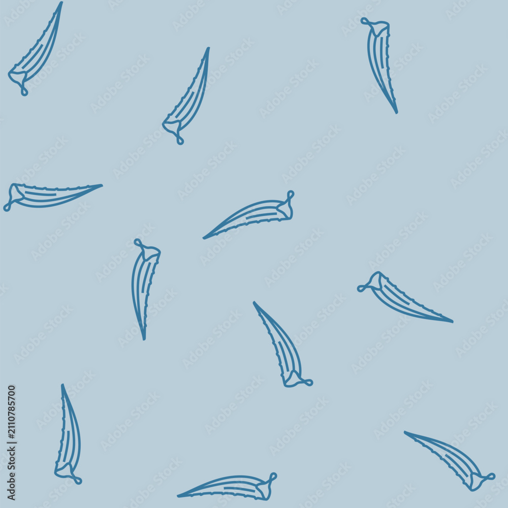 Obraz premium care aloe vera vector line seamless pattern care aloe vera sign illustration