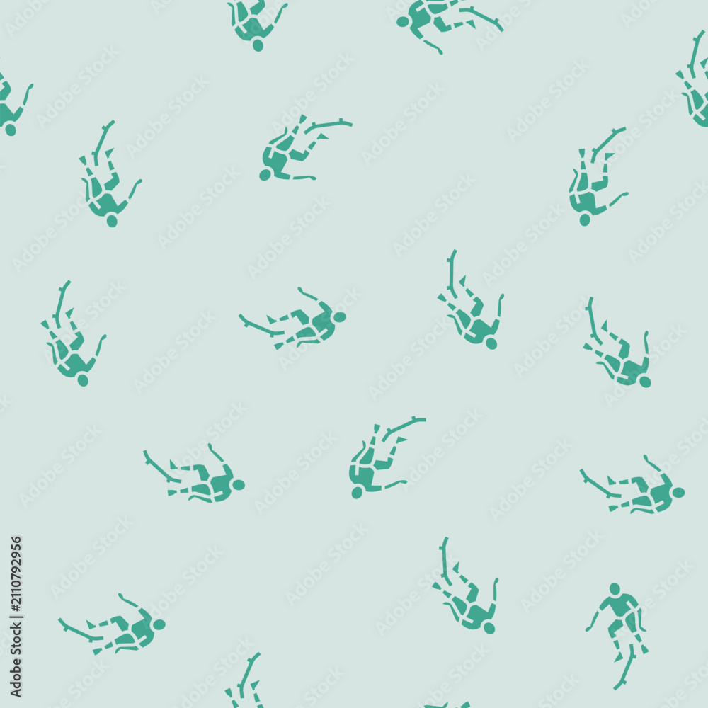 Fototapeta premium freestyle skating vector glyph seamless pattern freestyle skating sign illustration