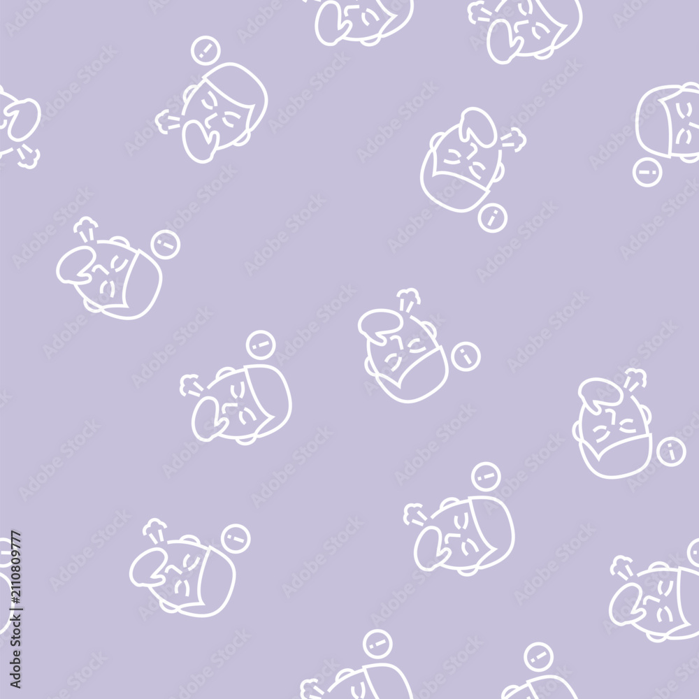 Obraz premium cancer asbestos vector line seamless pattern cancer asbestos sign illustration
