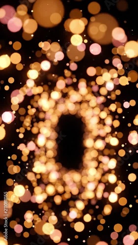 Abstract Golden Bokeh Lights Background