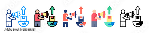 Fotografía Export Promotion Icon Sheet Multiple Style Collection