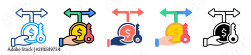Foto Economic Opportunity Icon Sheet Multiple Style Collection