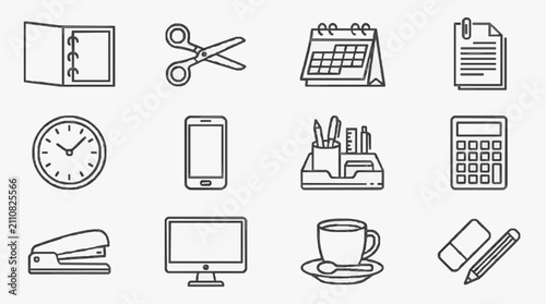 Office Essentials Icon Set.