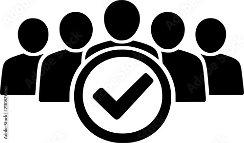 Team Privacy Protection Line Icon