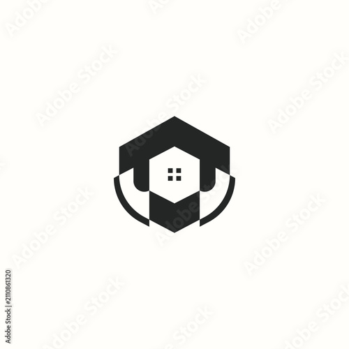 Modern Geometric Real Estate and Smart Home Logo Design