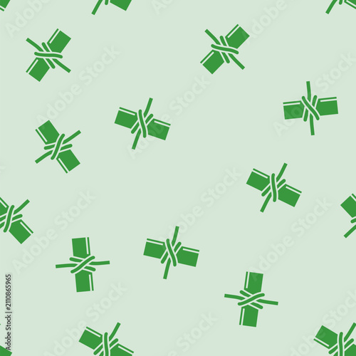 Tableau sur toile clove hitch nautical knot vector glyph seamless pattern clove hitch nautical kno