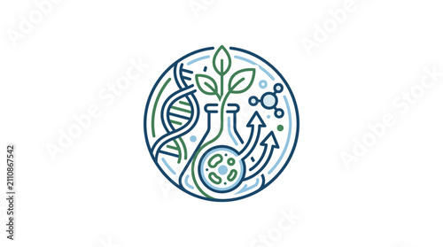 Futuristic Concept of Regenerative Biotechnology with DNA Helix and Scientific Research Elements