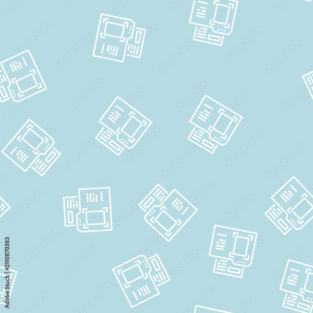 Fototapeta premium document in folder vector line seamless pattern document in folder sign illustration