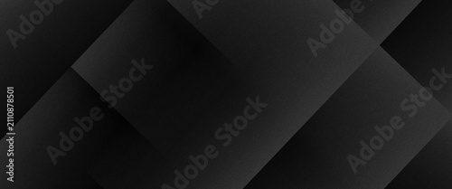 Modern black white abstract background. Minimal. Gradient. Dark grey banner with geometric shapes, lines, stripes, triangles. Design. Futuristic. Cut paper or metal effect.vector eps10