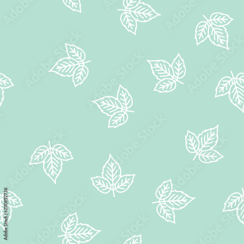 Obraz na płótnie leaves raspberry fruit vector line seamless pattern leaves raspberry fruit sign illustration