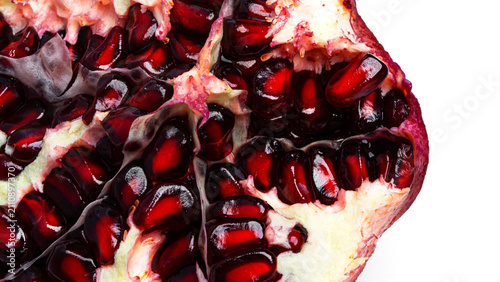 Pomegranate on white background. High quality photo