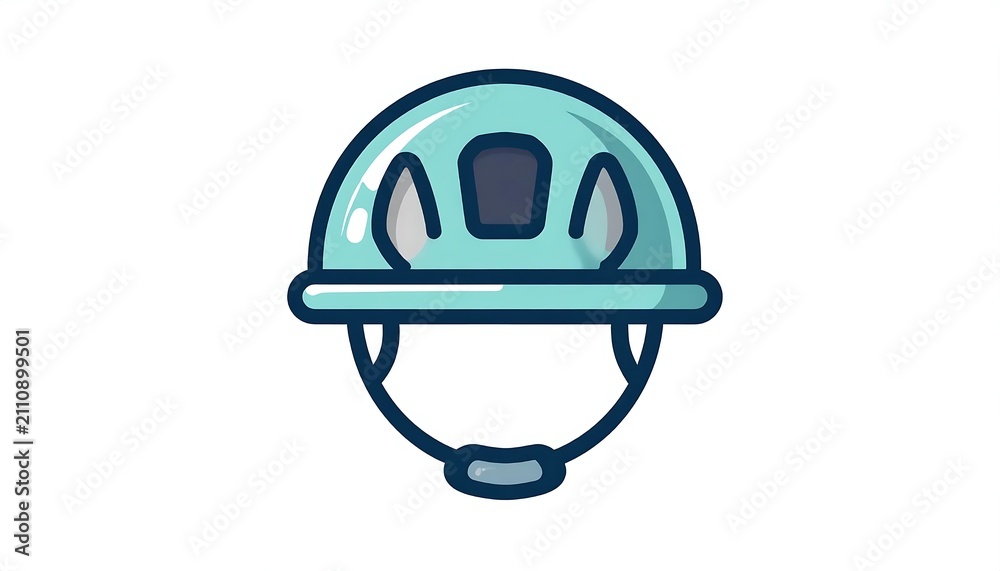 Fototapeta premium Cute cartoon character wearing scuba mask.