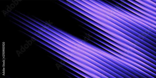 Abstract Purple Neon Background. Glossy Diagonal Light Stripe Pattern. Modern Vector Illustration.