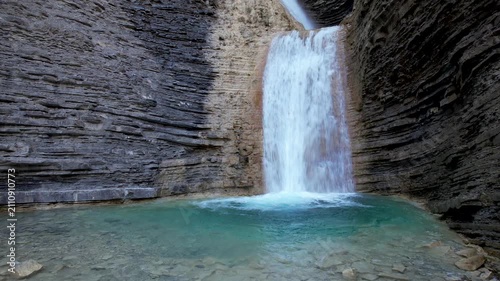 Footage of Oros Bajo waterfall. Huesca, Spain.