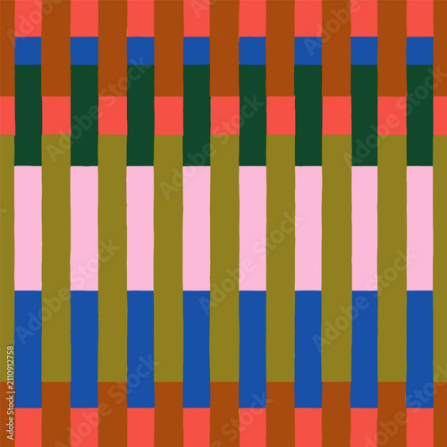 Abstract geometric striped pattern, seamless endless design. Texture, backgro...