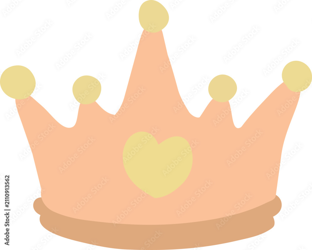 Fototapeta premium Hand Drawn Princess Crown Illustration