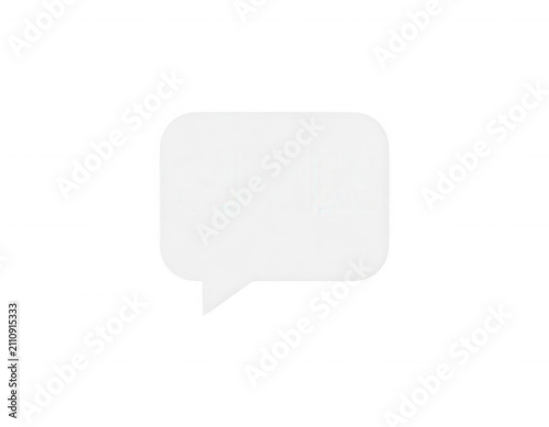 White Speech Bubble Design Element Transparent Background