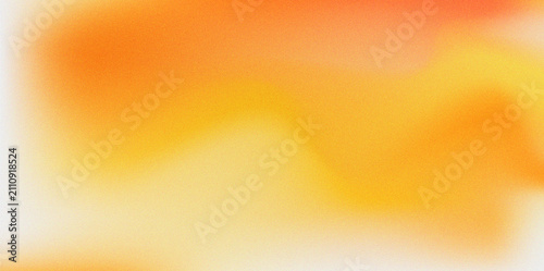 Quadro su tela Abstract warm orange and yellow grainy gradient mesh background, soft blurred li