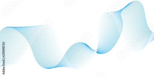 Vector gradient bule and white flow smooth wave energy stripe business liner texture design. abstract sound make white wave the focal element. white transparent giving it depth and a sense background