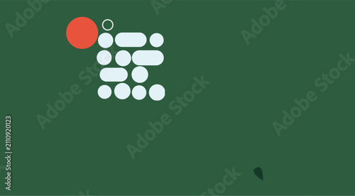 Bild auf Leinwand Minimalist abstract graphic composition featuring geometric shapes arranged on s