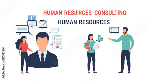 Professional team collaborating on human resources strategy and growth