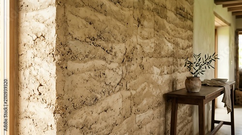 Interior Design with Stone Wall Decor.