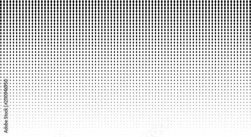 Canvastavla Monochrome halftone pattern with vertical oval dots transitioning from dense bla