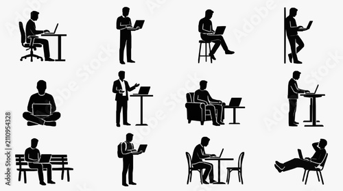 People Engaged in Digital Workspaces.