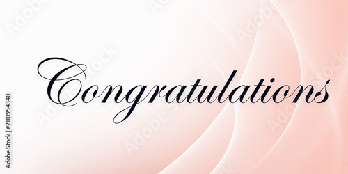 Foto Elegant Congratulations script lettering on soft peach background, sophisticated